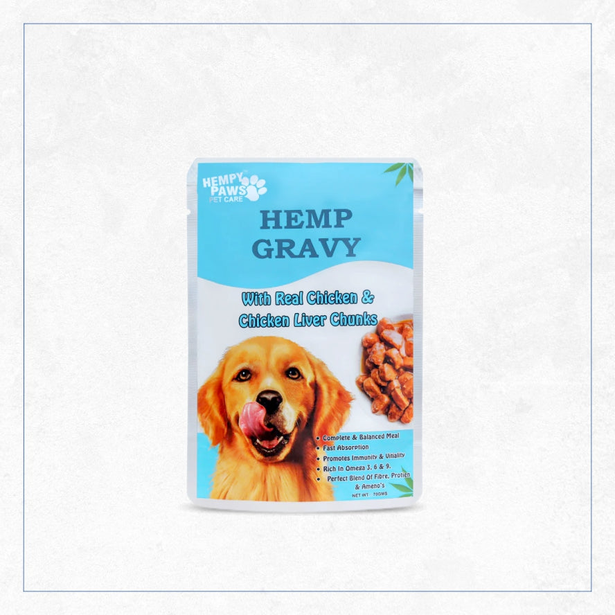 Hemp Gravy| With real chicken and chicken liver chunks ( 1 Pouch 70g )