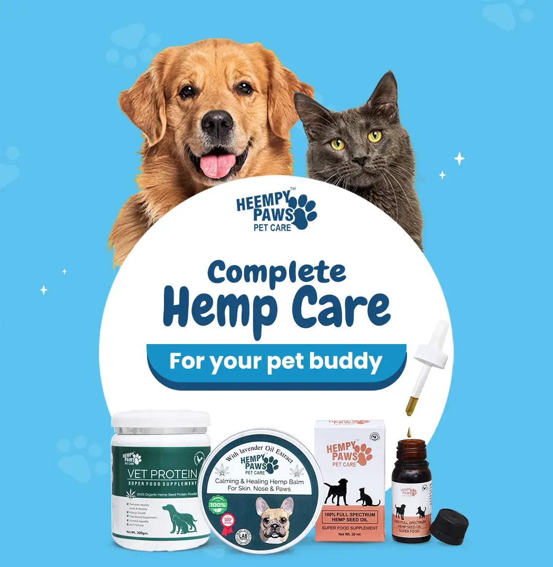 Hemp is 100% safe for Dogs & Cats