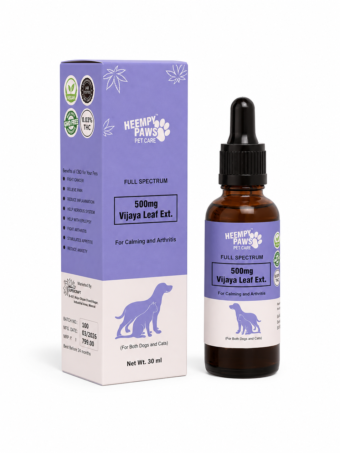 Full spectrum Vijaya Leaf Ext (500mg CBD oil)