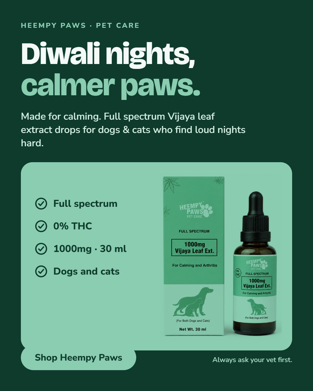 Full spectrum Vijaya Leaf Ext (1000mg CBD oil)