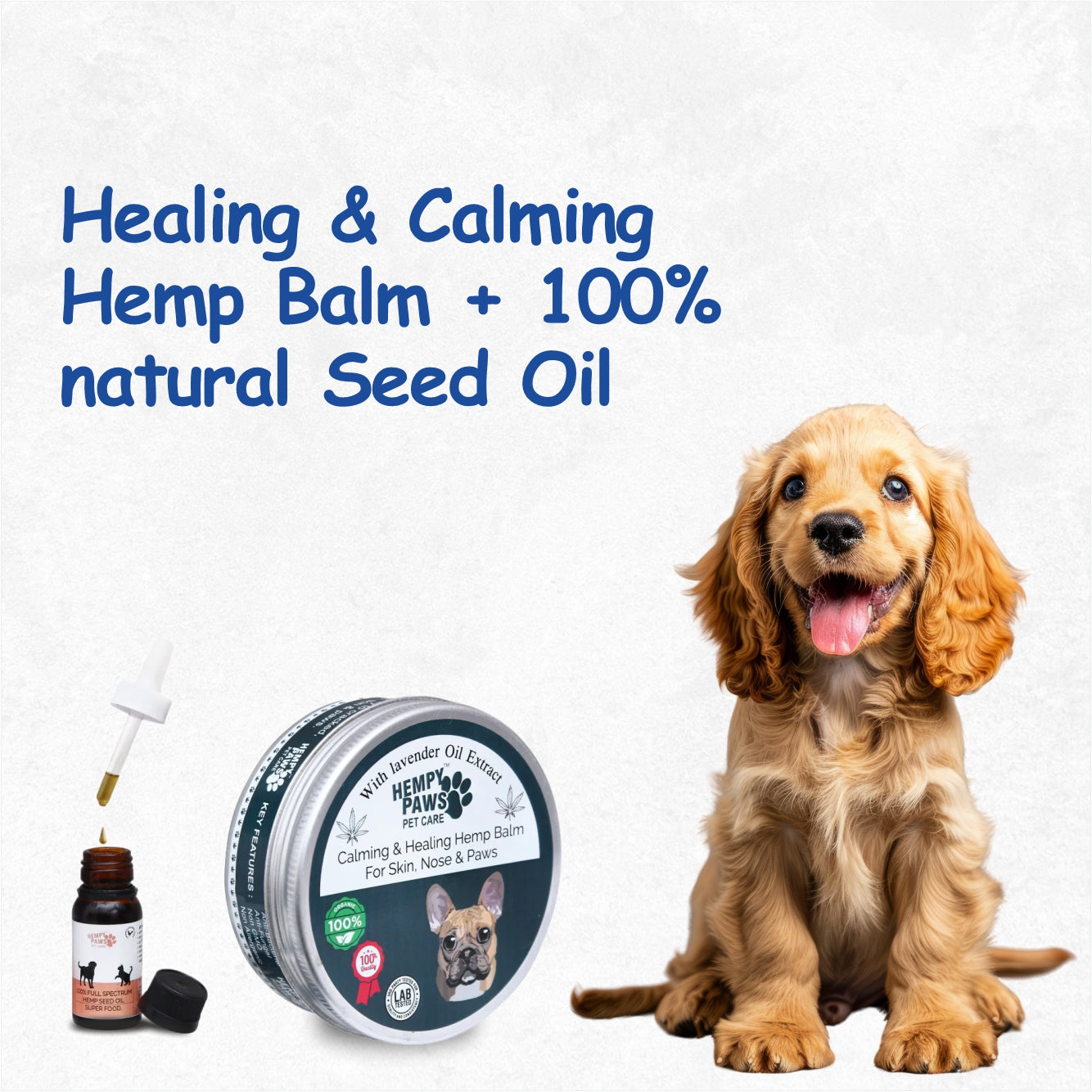 Healing and Calming hemp balm + 100% natural seed oil