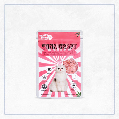 Tuna Gravy | With Real, Fresh Tuna & White Fish Meat | Infused with Hemp Seed oil ( 1 Pouch 70g )