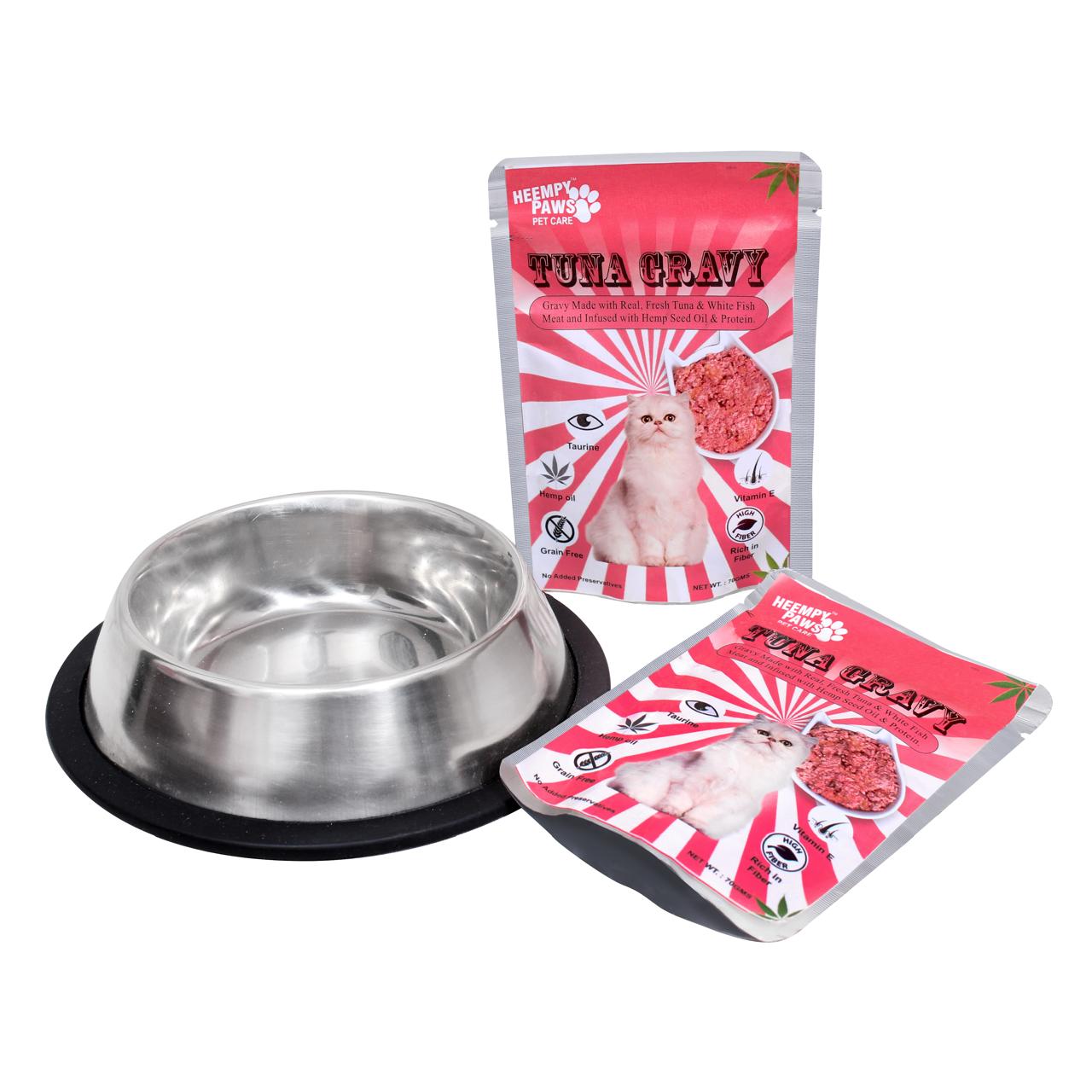 Stainless Steel Anti-Skid Pet Bowl – 200ml